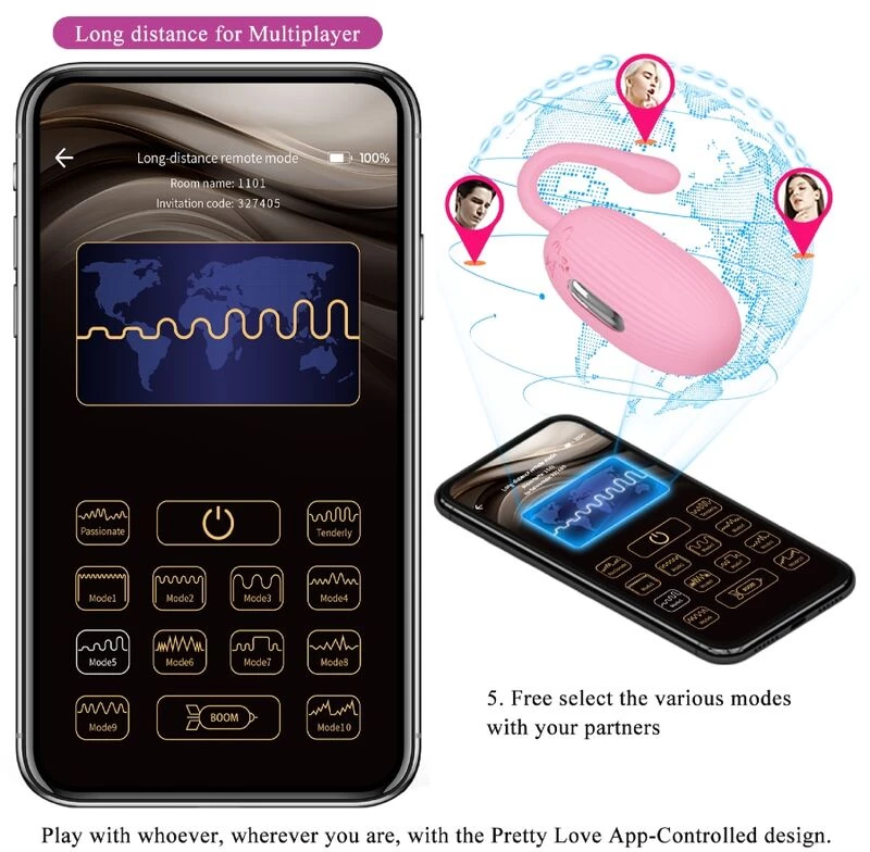 PRETTY LOVE - DOREEN PINK RECHARGEABLE VIBRATING EGG