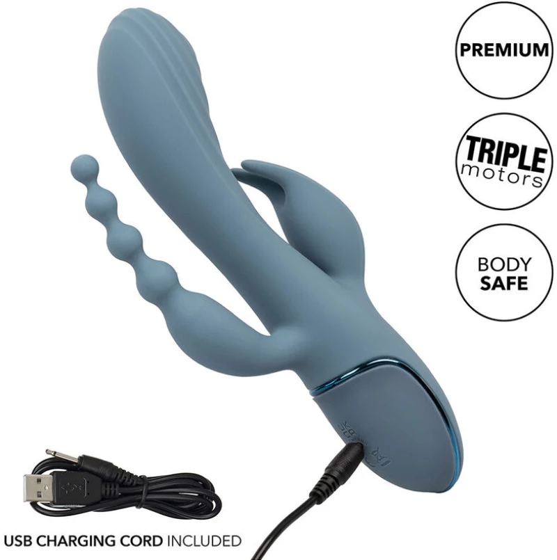 CALIFORNIA EXOTICS - VIBRATOR TRIPLE ECSTASY GREY