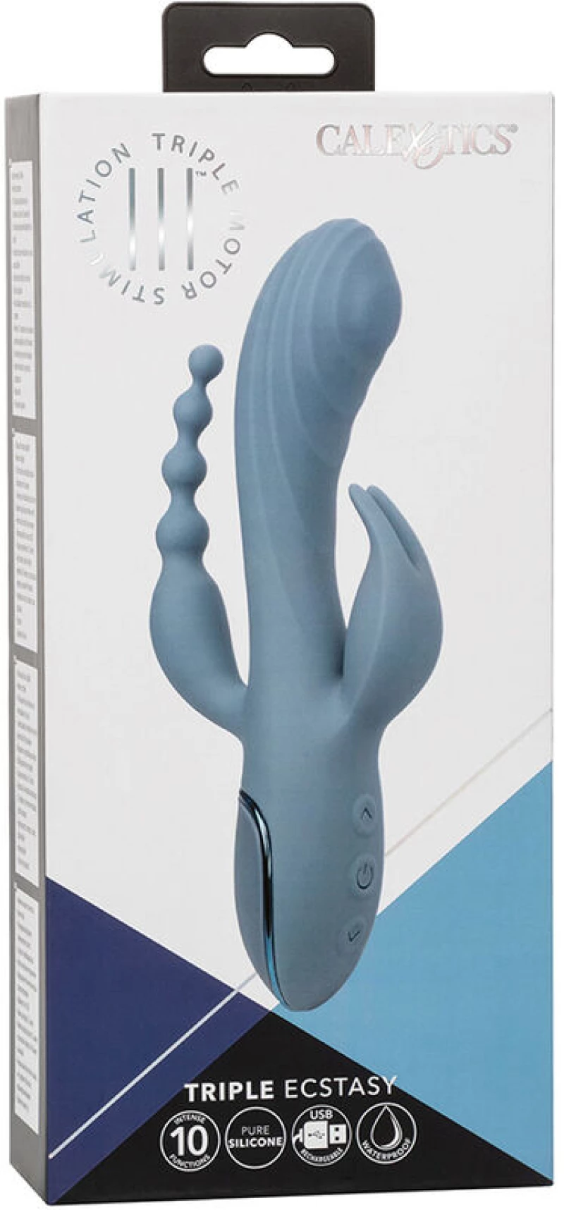 CALIFORNIA EXOTICS - VIBRATOR TRIPLE ECSTASY GREY