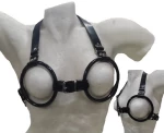 BDSM Στηθόδεσμο με πλαστικούς Κρίκους