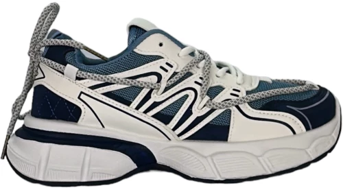 Sneaker Λευκό Μπλε Γυναικείο 24670