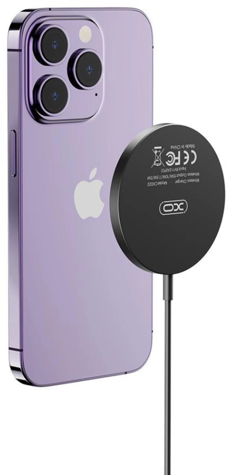 XO CX022 Μαγνητικός Ασύρματος Φορτιστής 15W, Μαύρος