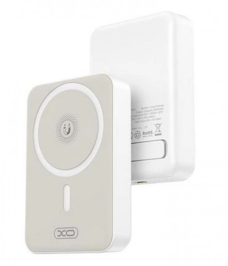 XO PR231 Powerbank Magsafe 15W Wireless Charging + PD20W, 10000mAh, White