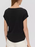 S.OLIVER Γυναικεία black oversized κοντομάνικη μπλούζα 2144099-9999 black