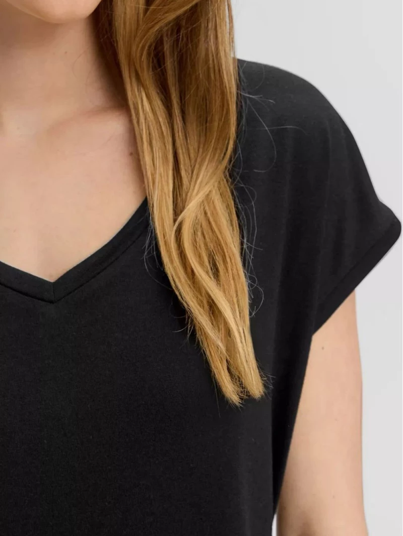 S.OLIVER Γυναικεία black oversized κοντομάνικη μπλούζα 2144099-9999 black
