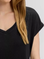 S.OLIVER Γυναικεία black oversized κοντομάνικη μπλούζα 2144099-9999 black