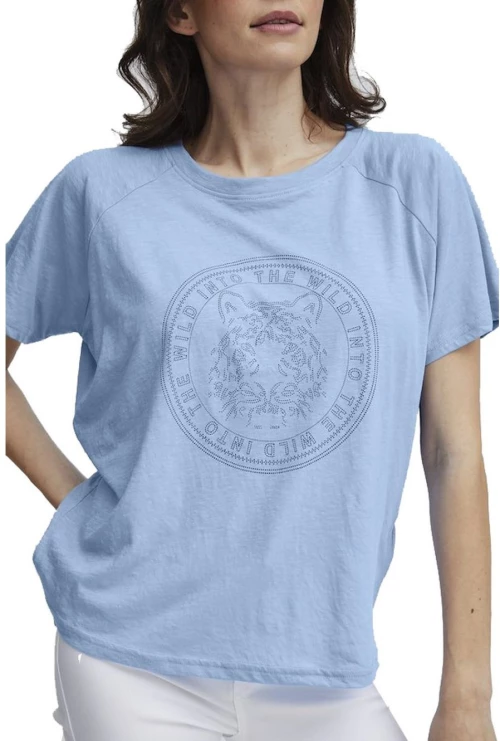 FRANSA Γυναικείο γαλάζιο tshirt μπλουζάκι 20613700-202816