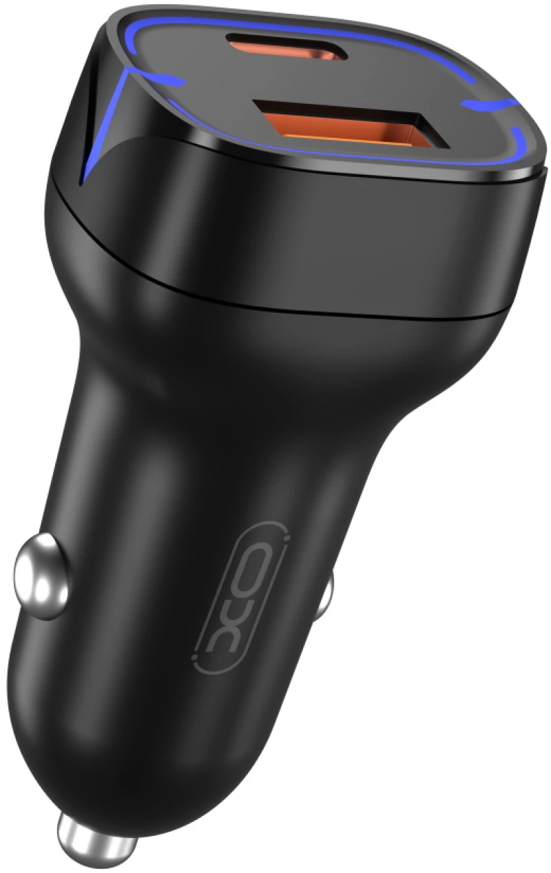 XO car charger CC37 PD QC 3.0 20W 1X USB 1x USB-C black 6920680876921