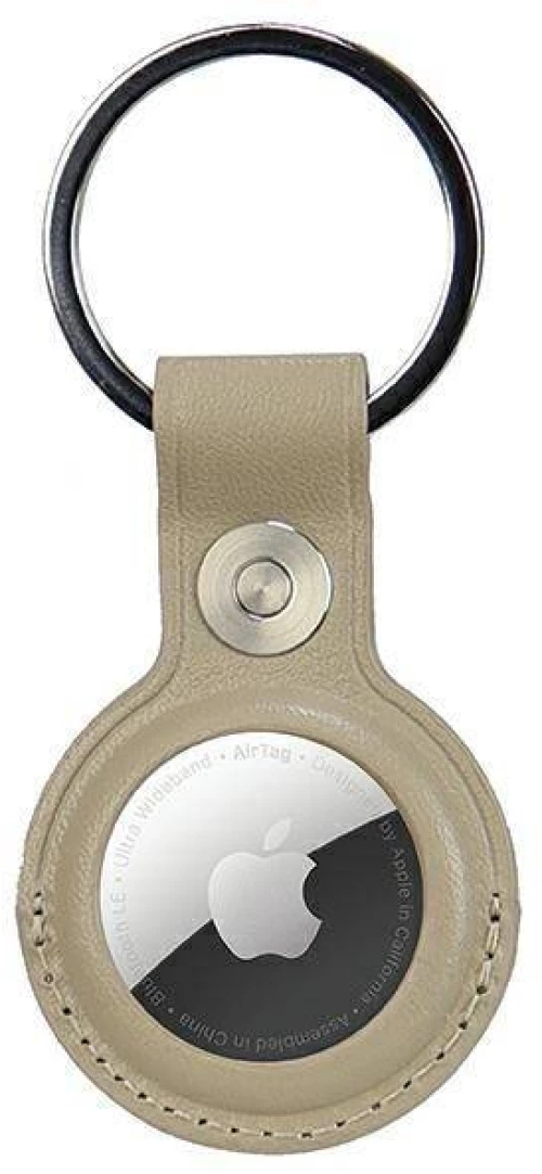 Original Case APPLE AIRTAG Audi Synthetic Leather (AU-ATKR-Q3/D1-BG) beige 6955250228015