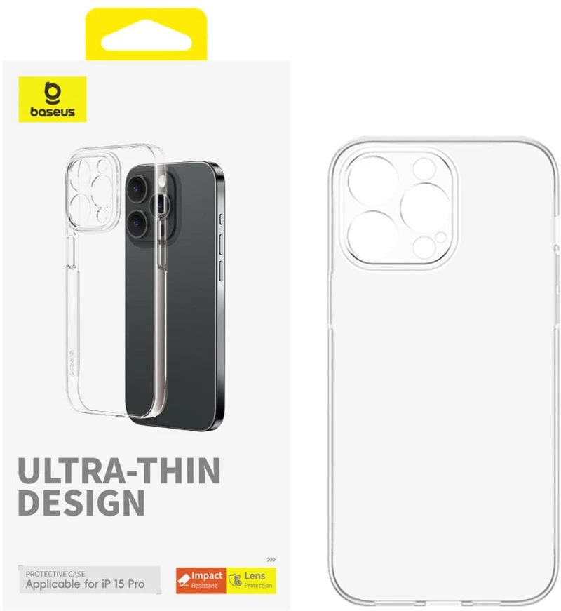 Baseus Phone Case for iPhone 15 Pro OS-Lucent Series Clear (P60157204203-01) (BASP60157204203-01)