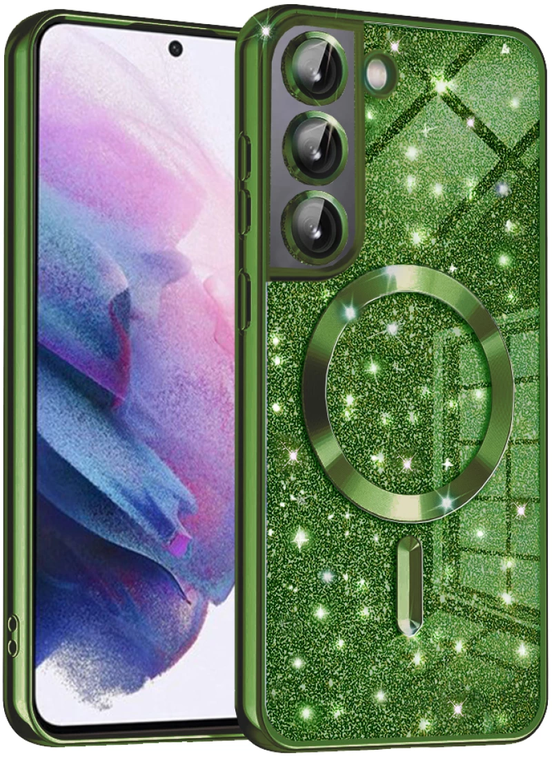 Techsuit Case for Samsung Galaxy S22 5G - Techsuit Luxury Glitter MagSafe - Deep Green 5949419132115
