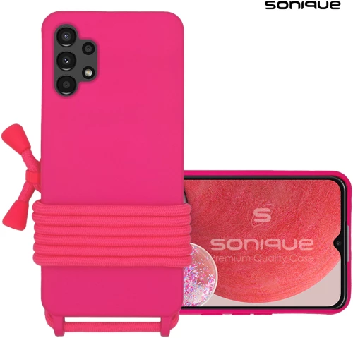 Θήκη Σιλικόνης με Κορδόνι CarryHang Sonique Samsung Galaxy A13 4G Φουξ 5201101785475