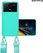 Θήκη Σιλικόνης με Strap CarryHang Sonique Xiaomi Poco X6 Pro 5G Γαλάζιο 5210312012126