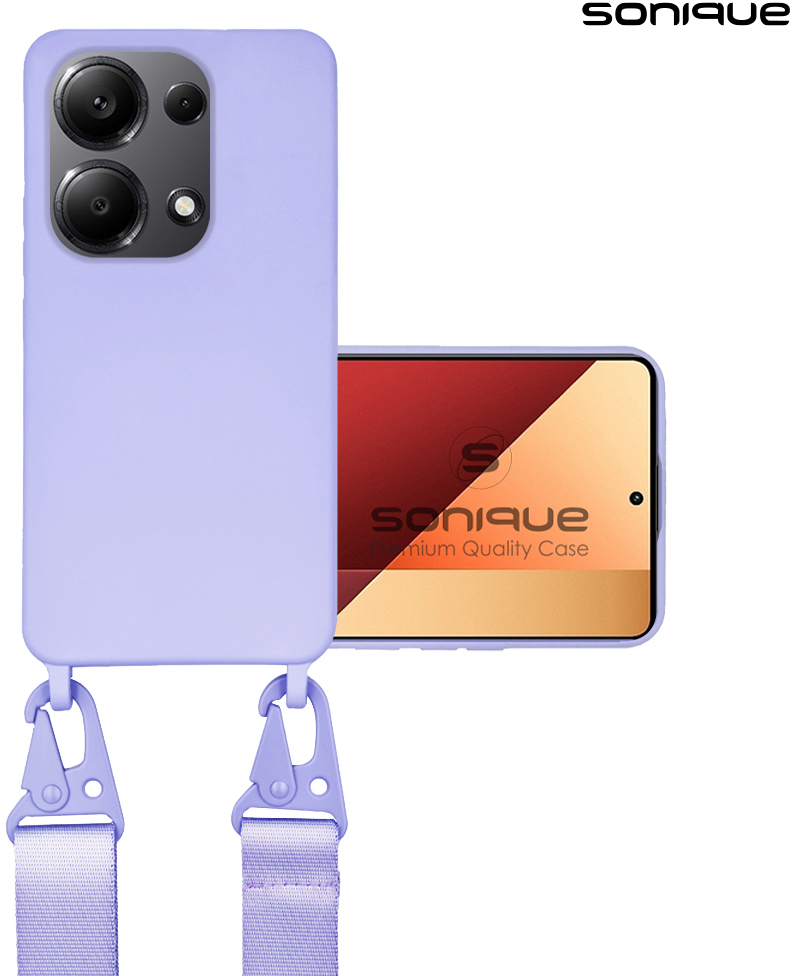 Θήκη Σιλικόνης με Strap CarryHang Sonique Xiaomi Redmi Note 13 Pro 4G / Poco M6 Pro 4G Λιλά 5210312012034