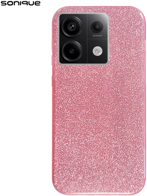 Θήκη Σιλικόνης Sonique Shiny Xiaomi Redmi Note 13 Pro 5G / Poco X6 5G Ροζ 5210312021074