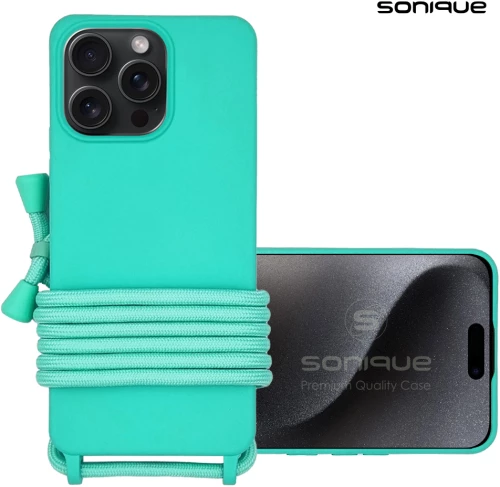 Θήκη Σιλικόνης με Κορδόνι CarryHang Sonique Apple iPhone 15 Pro Max Γαλάζιο 5201101998370