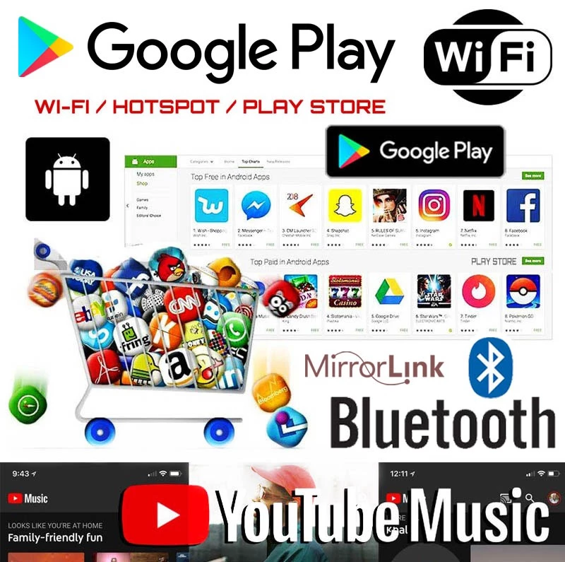 Ηχοσύστημα Αυτοκινήτου (Bluetooth/USB/WiFi/GPS) OEM 3991