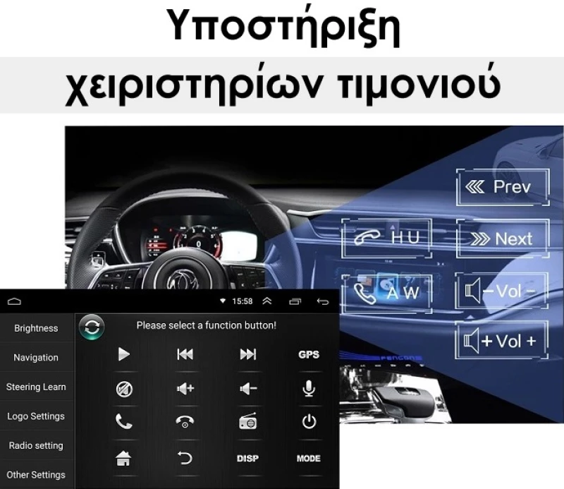 Ηχοσύστημα Αυτοκινήτου (Bluetooth/USB/WiFi/GPS) OEM 3991
