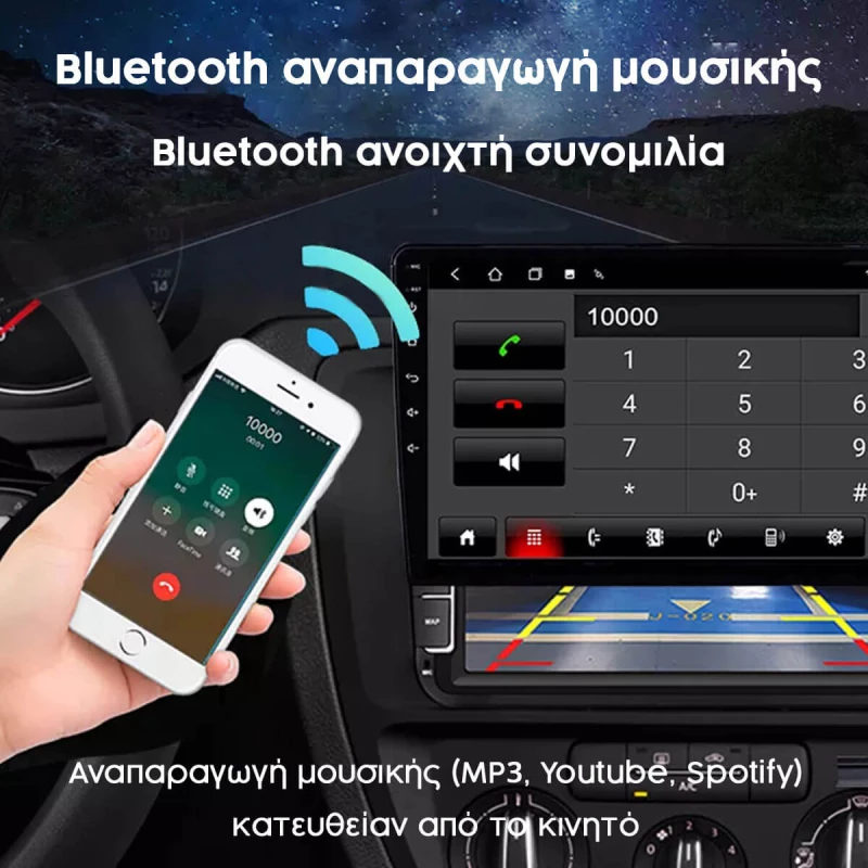 Ηχοσύστημα Αυτοκινήτου (Bluetooth/USB/WiFi/GPS) OEM 3991