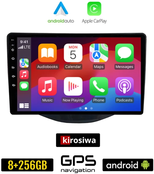 KIROSIWA CITROEN C1 (μετά το 2014) Android οθόνη αυτοκίνητου 8GB + 256GB με GPS WI-FI (ηχοσύστημα αφής 9" ιντσών Android Auto Apple Carplay Youtube Playstore MP3 USB Radio Bluetooth Mirrorlink εργοστασιακή, 4x60W, AUX)