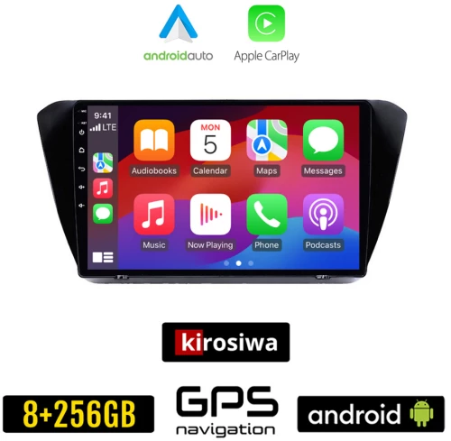 KIROSIWA SKODA SUPERB μετά το 2015 Android οθόνη αυτοκίνητου 8GB + 256GB με GPS WI-FI (ηχοσύστημα αφής 10" ιντσών OEM Android Auto Apple Carplay Youtube Playstore MP3 USB Radio Bluetooth Mirrorlink εργοστασιακή, AUX, 4x60W)