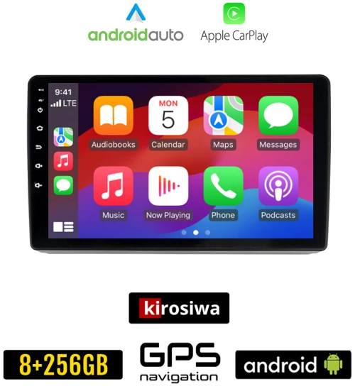KIROSIWA MAZDA 2 (2002 - 2007) Android οθόνη αυτοκίνητου 8GB + 256GB με GPS WI-FI (ηχοσύστημα αφής 10" ιντσών Android Auto Apple Carplay Youtube Playstore MP3 USB Radio Bluetooth Mirrorlink εργοστασιακή, 4x60W, AUX)