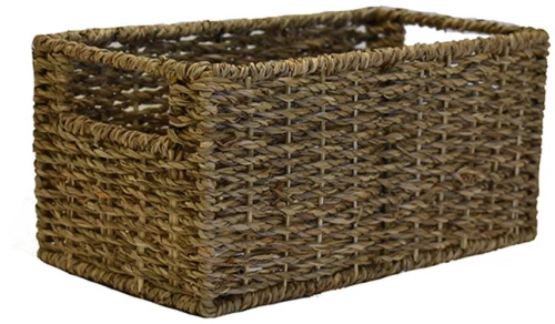 Καλάθι ψάθινο με χούφτες 25x14x12,5