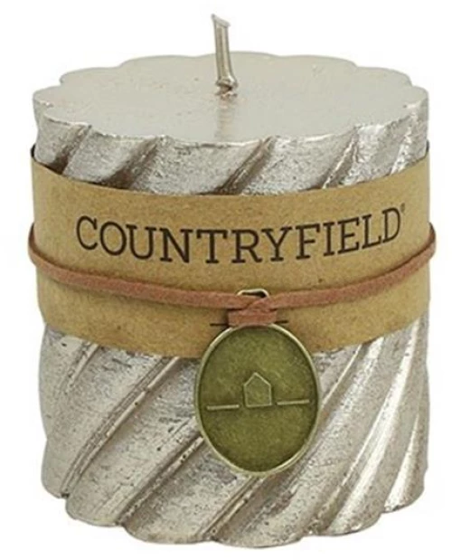 Κερί ασημί μεταλλικό Φ7,5Η7,5cm