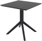PARIS BLACK 70X70X74εκ. ΤΡΑΠΕΖΙ ΠΟΛ/ΝΙΟΥ
