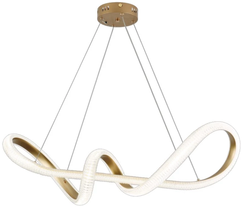 Inlight Κρεμαστό φωτιστικό LED 60W 3CCT (by switch on base) D:120cm (6098-Golden)