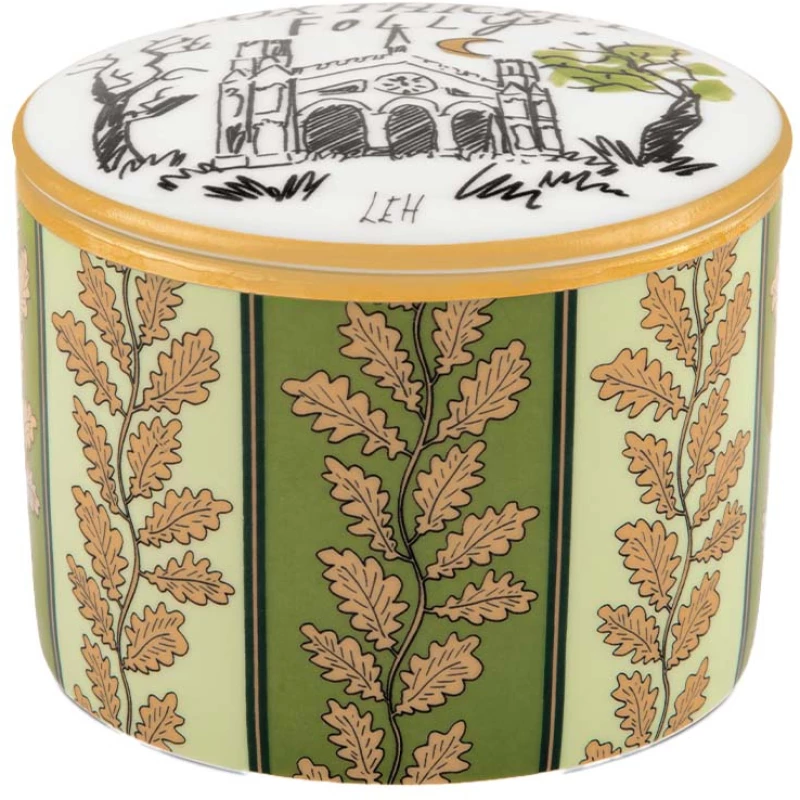 Ginori 1735 Porcelain Cylindrical Box Profumi Luchino Fox Thicket Folly