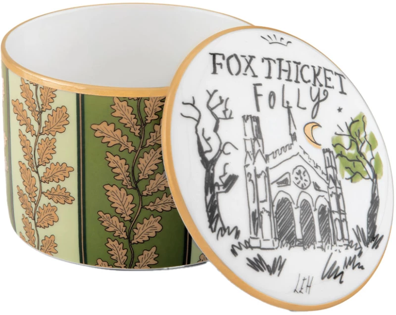 Ginori 1735 Porcelain Cylindrical Box Profumi Luchino Fox Thicket Folly