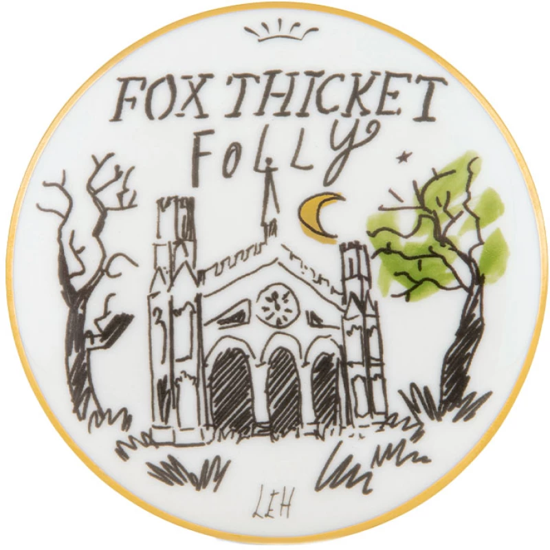 Ginori 1735 Porcelain Cylindrical Box Profumi Luchino Fox Thicket Folly