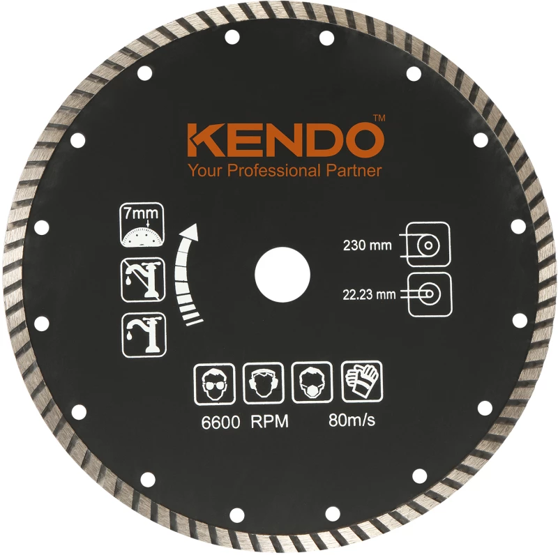 KENDO ΔΙΑΜΑΝΤΟΔΙΣΚΟΙ TURBO ΥΓΡΑΣ & ΞΗΡΑΣ ΚΟΠΗΣ 180MM 61215112