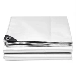 GRASHER Αδιάβροχος Μουσαμάς - Τέντα 4x6m 120gr/m² Με Κρίκους Λευκός