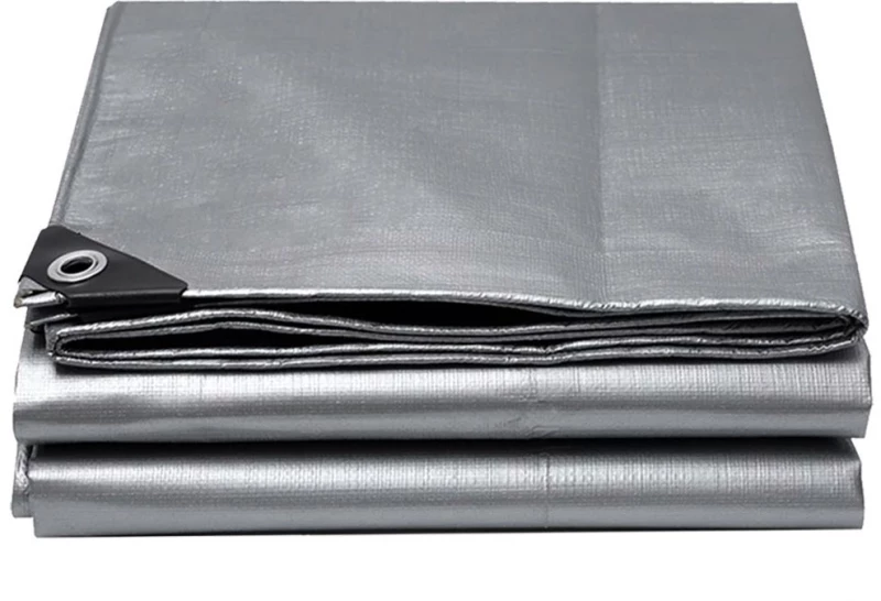 GRASHER Αδιάβροχος Μουσαμάς - Τέντα 8x12m 190gr/m² Με Κρίκους Γκρί