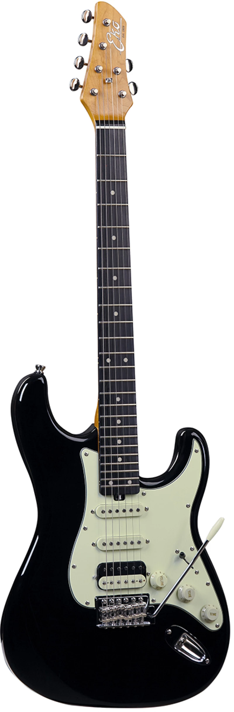 AIRE V-NO S BLACK EKO GUITARS Ηλεκτρική Κιθάρα Τύπου Stratocaster, Μαύρη