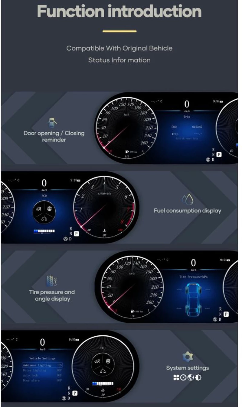 DIGITAL IQ DDD 981_IC (12.3in) MERCEDES CLA C117 / GLA X156 mod. 2015-2018 DIGITAL DASHBOARD