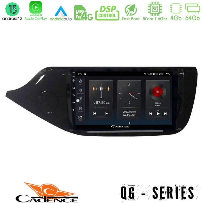 Cadence QG Series 8Core Android13 4+64GB Kia Ceed 2013-2017 Navigation Multimedia Tablet 9"
