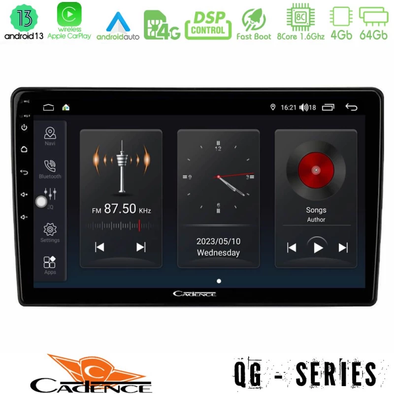 Cadence QG Series 8Core Android13 4+64GB Hyundai i30 2007-2012 Auto A/C Navigation Multimedia Tablet 9"
