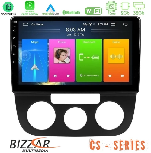 Bizzar CS Series 4Core Android13 2+32GB VW Jetta Navigation Multimedia Tablet 10"