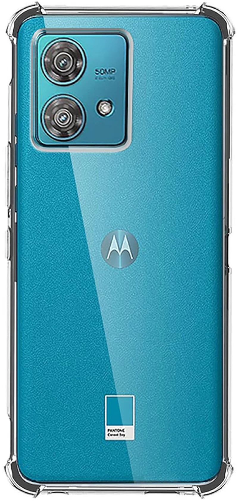 Techsuit - Shockproof Clear Silicone - Motorola Edge 40 Neo - Clear