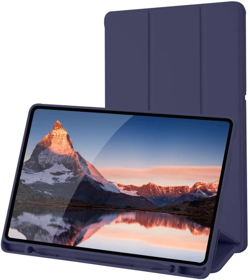 Techsuit - Flex Trifold (with Pencil Holder) - Samsung Galaxy Tab S6 Lite (2020/2022/2024) - Dark Blue
