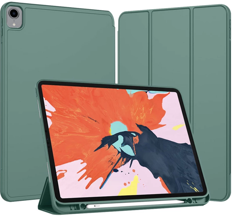 Techsuit - Flex Trifold (with Pencil Holder) - iPad Pro 12.9 (2018/2020/2021/2022) - Green