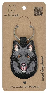 Action Lab Κεντητό Μπρελόκ Σκύλου Groenendael 4,2x6,5cm