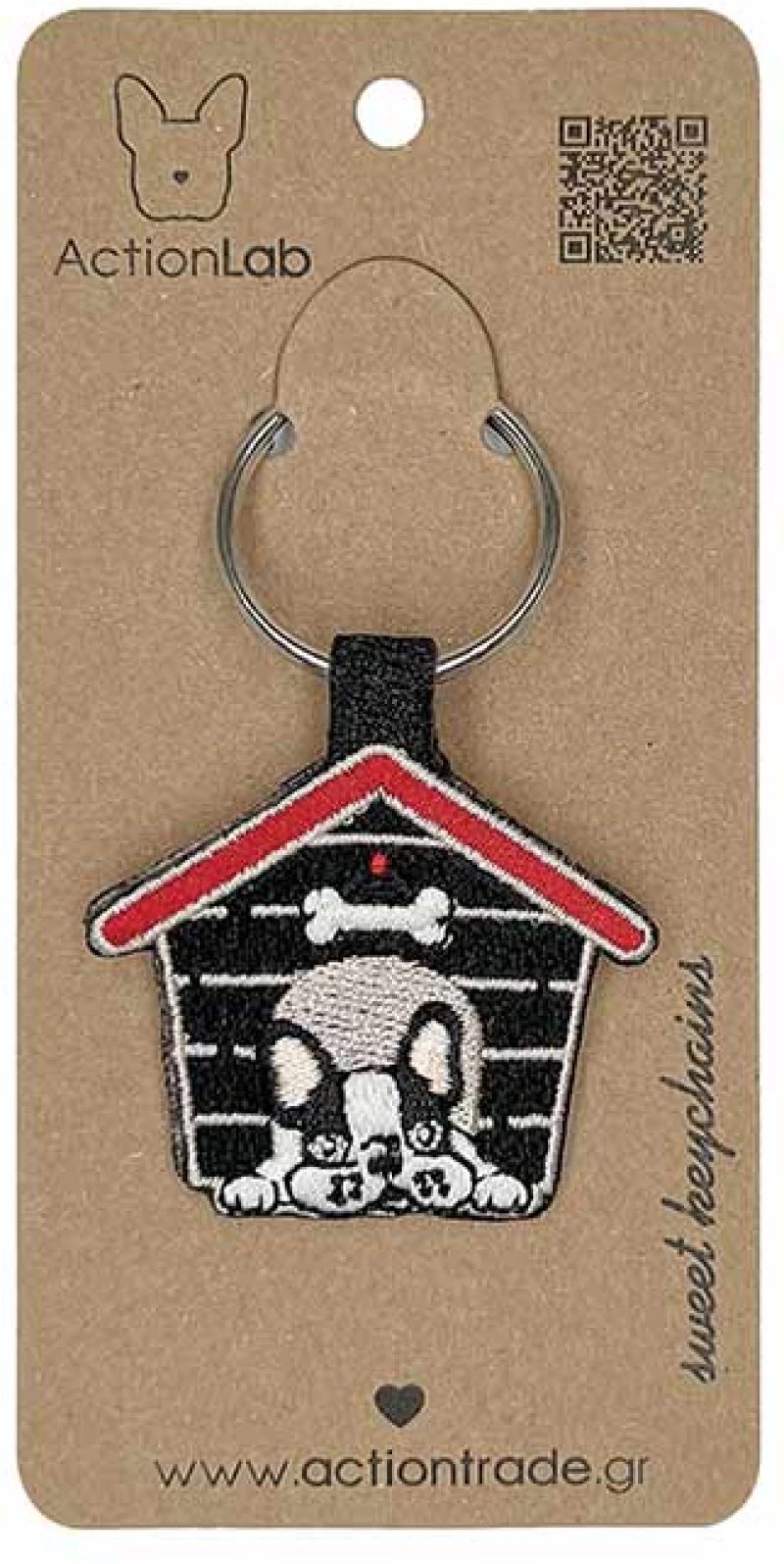 Action Lab Κεντητό Μπρελόκ Bone House 4,8x4,3cm