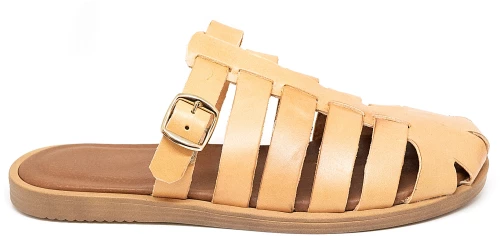 Bigshoes KL0062-33 Δερμάτινo Mule Φυσικό