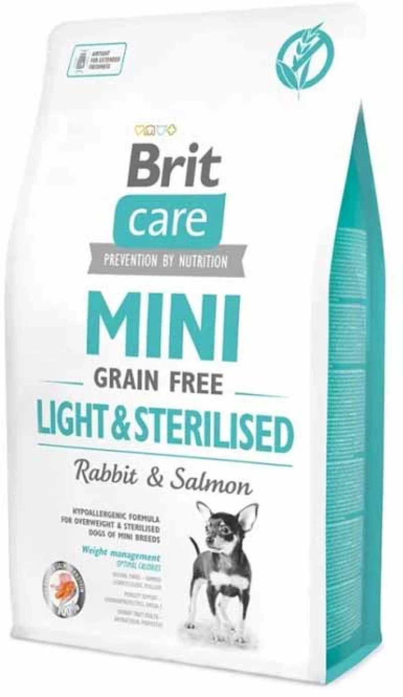 Brit Care Mini Dog Adult Light & Sterilised Rabbit & Salmon 2kg