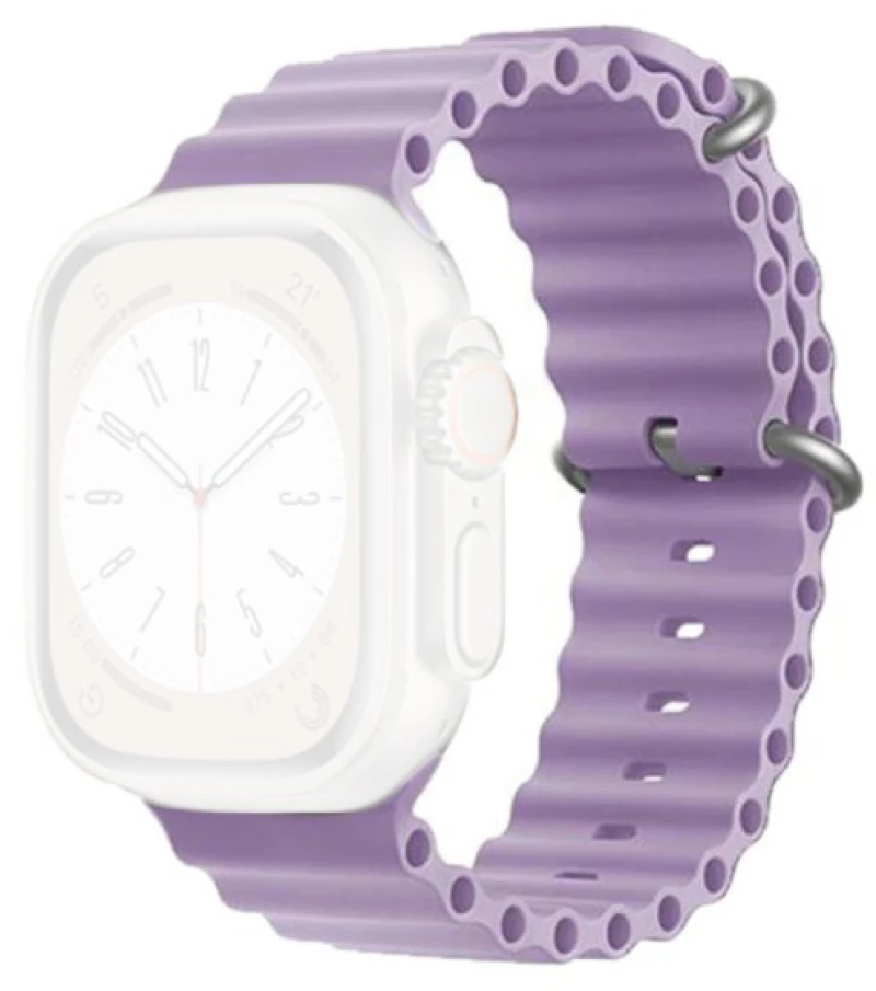 Λουράκι Ocean Band Wave Σιλικόνης Apple Watch 42/44/45/49mm Λιλά
