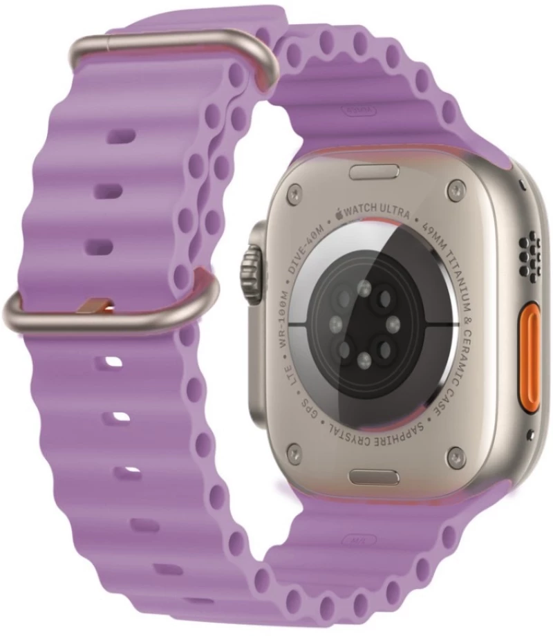 Λουράκι Ocean Band Wave Σιλικόνης Apple Watch 42/44/45/49mm Λιλά